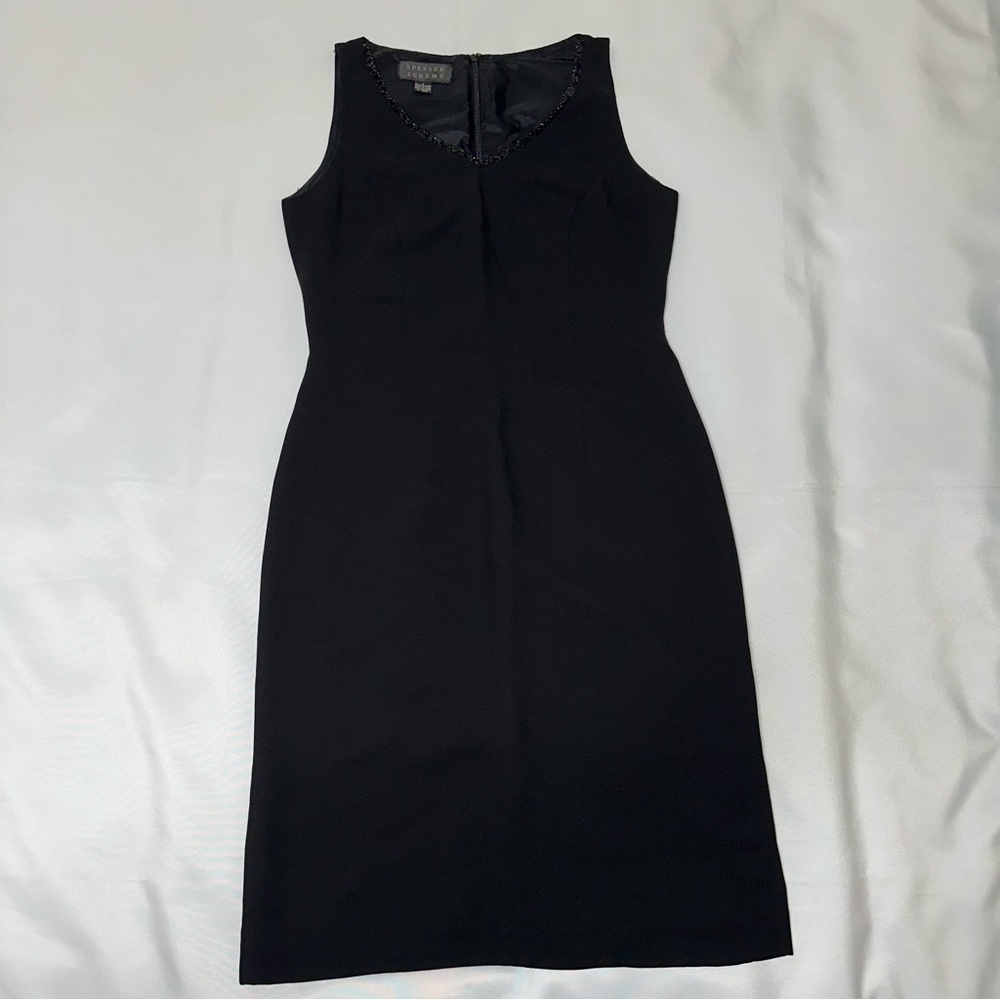 Spenser‎ Jeremy little black dress size 4 LBD ruffled neckline